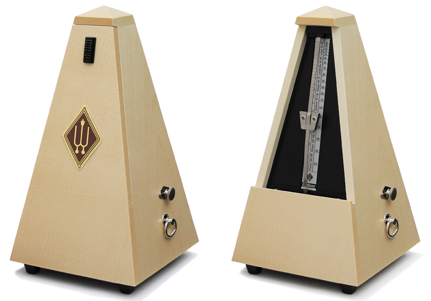 Wittner Metronome System Maelzel, wooden casing, maple blond, mat silk, with bell, No. 817a