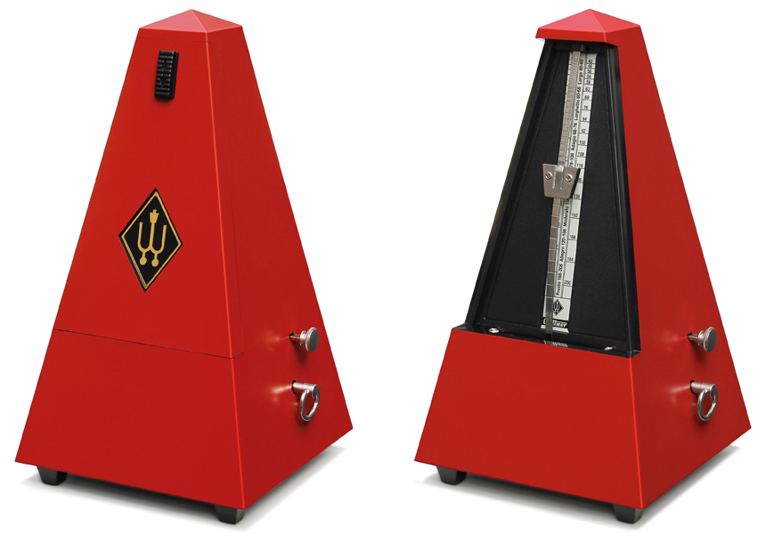 Wittner Metronome System Maelzel, dark-red, with bell, No. 855201
