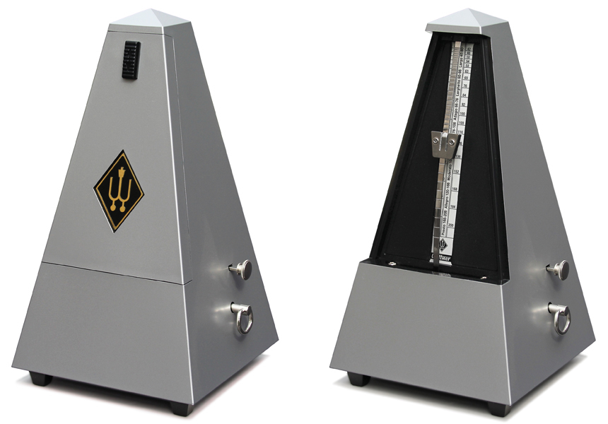 Wittner Metronome System Maelzel, light-silver-coloured, with bell, No. 855202