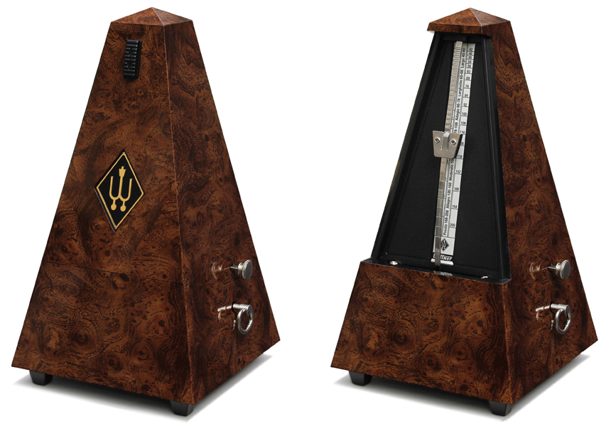 Wittner Metronome System Maelzel, burr walnut-effect, with bell, No. 855001