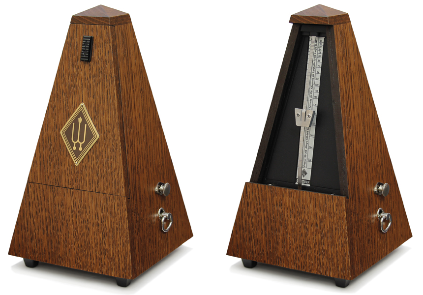 Wittner Metronome System Maelzel, wooden casing, oak brown, mat, with bell, No. 818