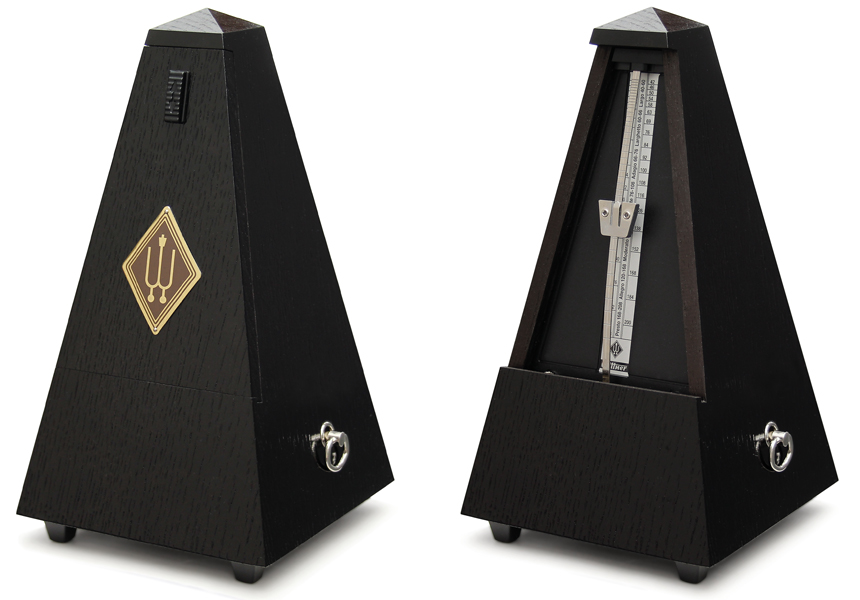 Wittner Metronome System Maelzel, wooden casing, oak black, mat, without bell, No. 809