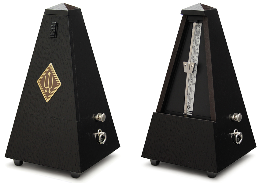 Wittner Metronome System Maelzel, wooden casing, oak black, mat, with bell, No. 819
