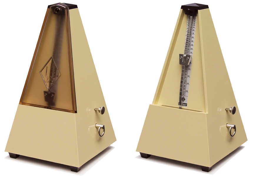 Wittner Metronome System Maelzel, Plastic casing, ivory, with bell, No. 817K