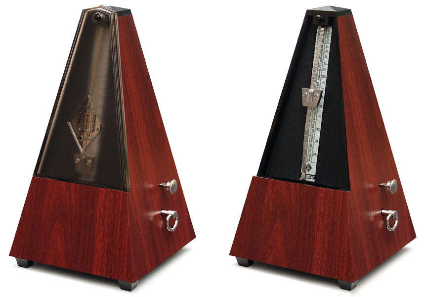 Wittner Metronome System Maelzel, Plastic casing, mahogany grain, with bell, No. 812K