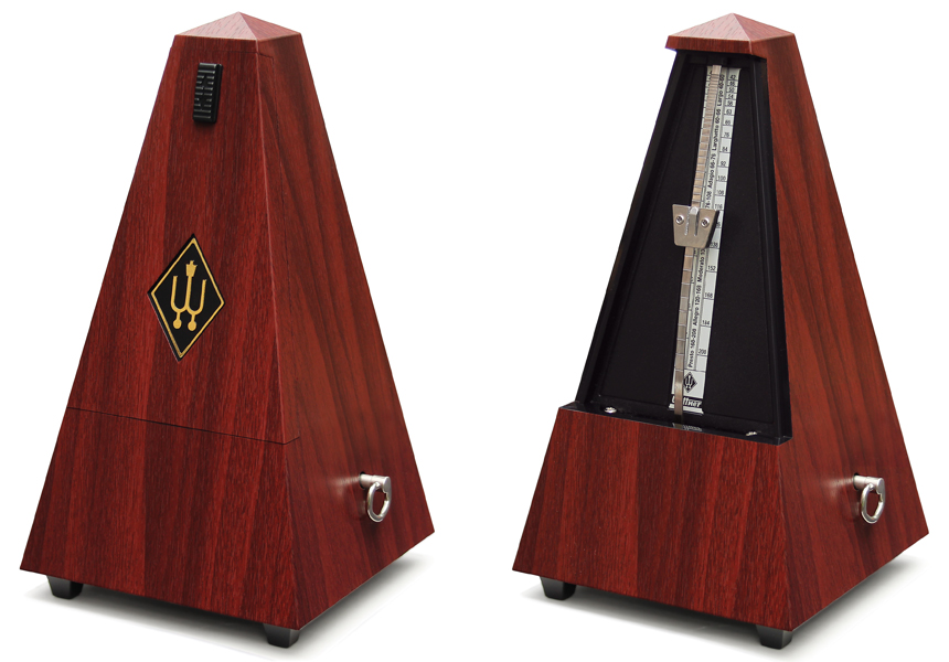 Wittner Metronome System Maelzel, Plastic casing, mahogany grain, without bell, No. 845111