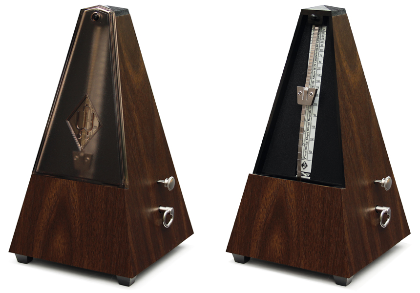 Wittner Metronome System Maelzel, Plastic casing, walnut grain, with bell, No. 814K