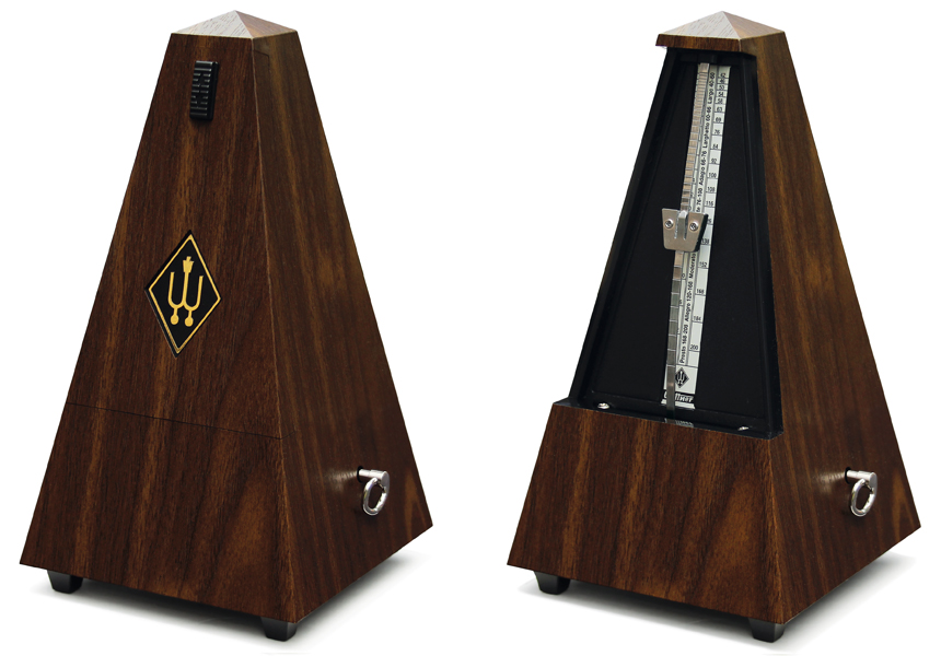 Wittner Metronome System Maelzel, Plastic casing, walnut-grain, without bell, No. 845131