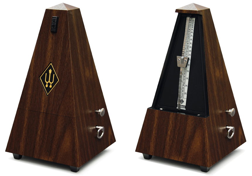 Wittner Metronome System Maelzel, Plastic casing, walnut-grain, with bell, No. 855131