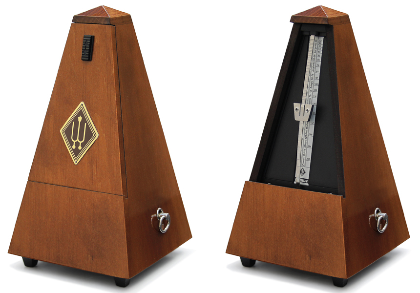 Wittner Metronome System Maelzel, wooden casing, walnut-coloured, high gloss finish, without bell, No. 803
