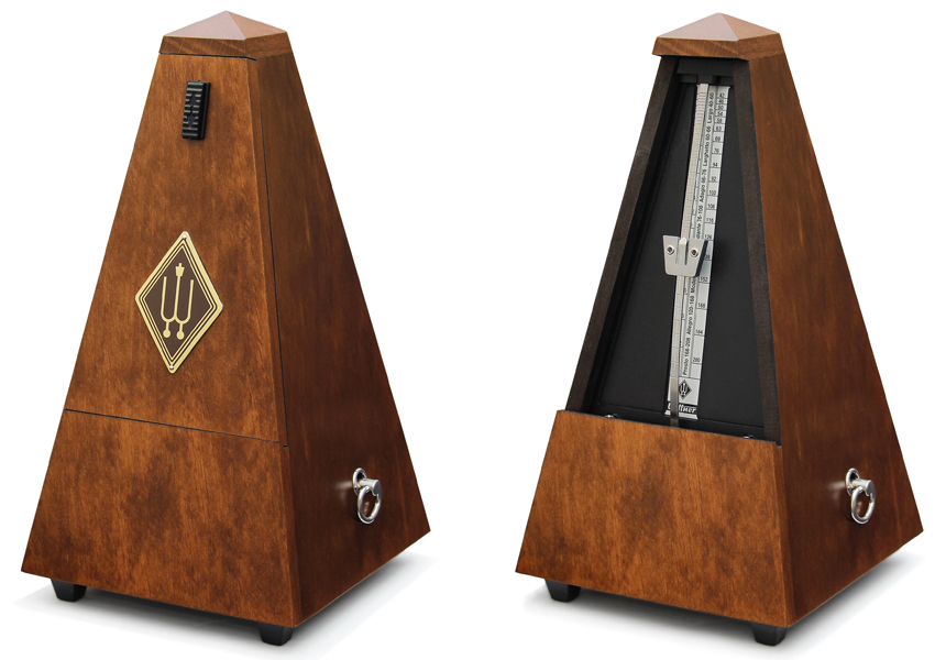 Wittner Metronome System Maelzel, wooden casing, walnut-coloured, mat silk, without bell, No. 803m