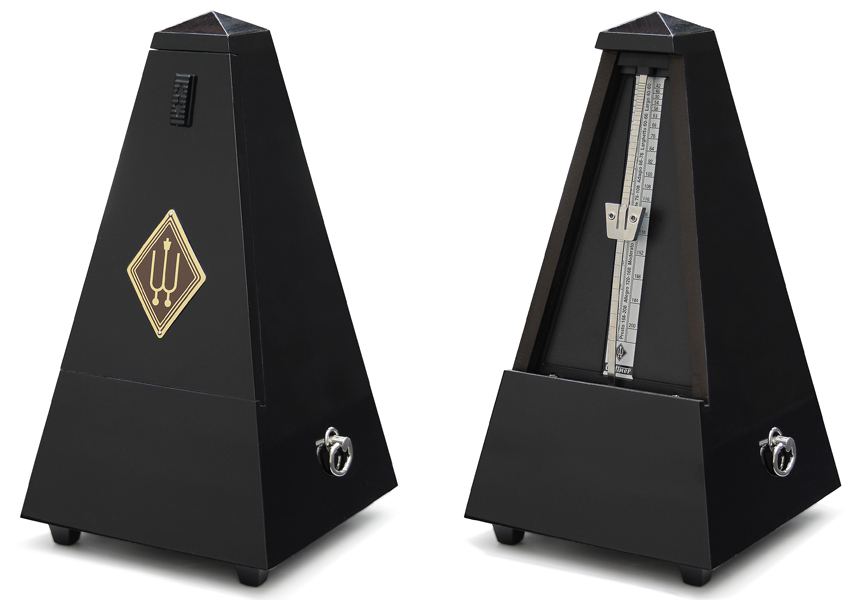 Wittner Metronome System Maelzel, wooden casing, black, high gloss finish, without bell, No. 806