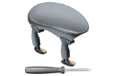 WITTNER® - Chin Rest Augsburg for Violin, Centered mounting, Height and Tilt adjustable