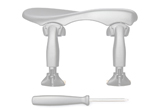 WITTNER® - Chin Rest Augsburg for Violin, Centered mounting, Height and Tilt adjustable