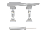 WITTNER® - Chin Rest Augsburg for Violin, Centered mounting, Height and Tilt adjustable