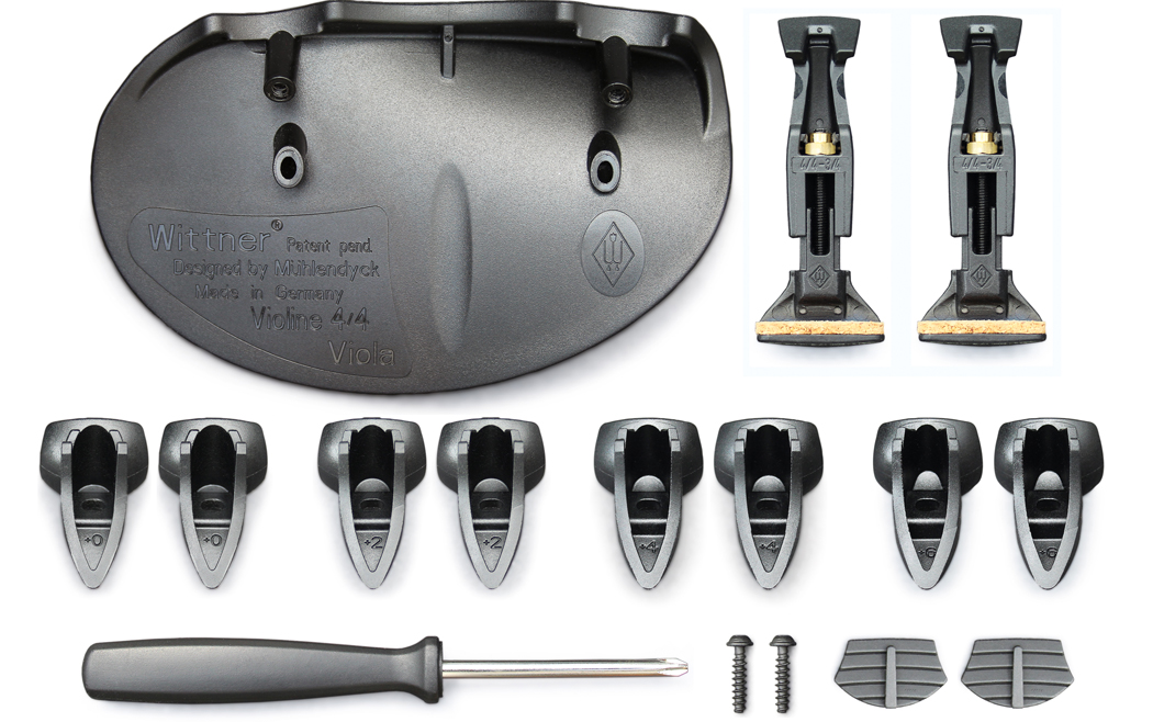 WITTNER® - Chin Rest Augsburg for Violin, Centered mounting, Height and Tilt adjustable