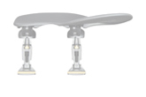 WITTNER® - Chin Rest Zuerich for Violin and Viola, played at the side, centered mounting, height and tilt adjustable