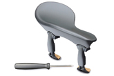 WITTNER® - Chin Rest Zuerich for Violin and Viola, played at the side, centered mounting, height and tilt adjustable