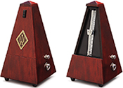 Wittner Metronome System Maelzel mahogany-coloured, high gloss finish, with bell No. 811