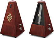 Wittner Metronome System Maelzel mahogany-coloured, mat silk, with bell No. 811m