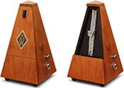 Wittner Metronome System Maelzel cherry tree-coloured, mat silk, with bell No. 811mk