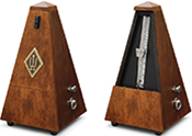 Wittner Metronome System Maelzel walnut-coloured, mat silk, with bell No. 813m